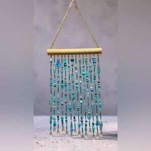Handmade Turquoise Beaded Suncatcher